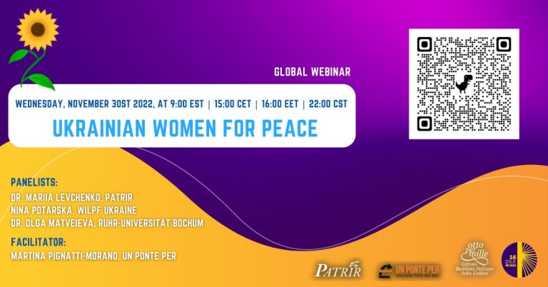 Global Webinar: Ukrainian Women for Peace