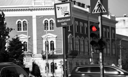 Red Light Signal - Black and White