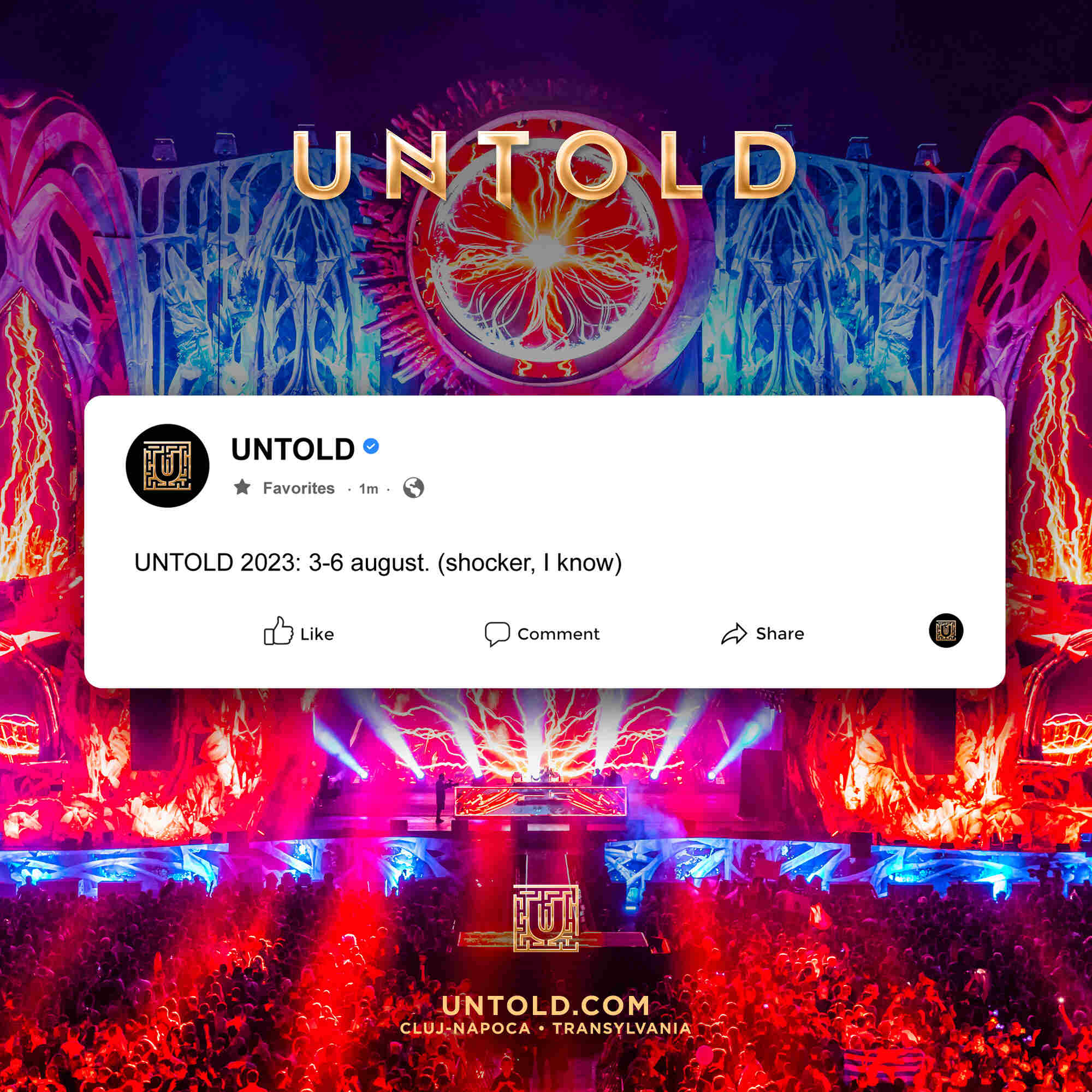 UNTOLD 2023: August 3-6. Save the dates! - Cluj XYZ